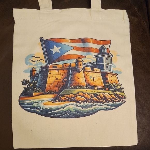 Handbags - Puerto Rico Flag Canvas Tote